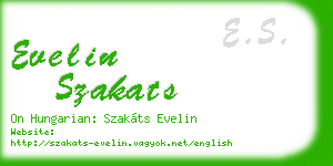evelin szakats business card