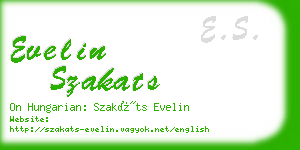 evelin szakats business card